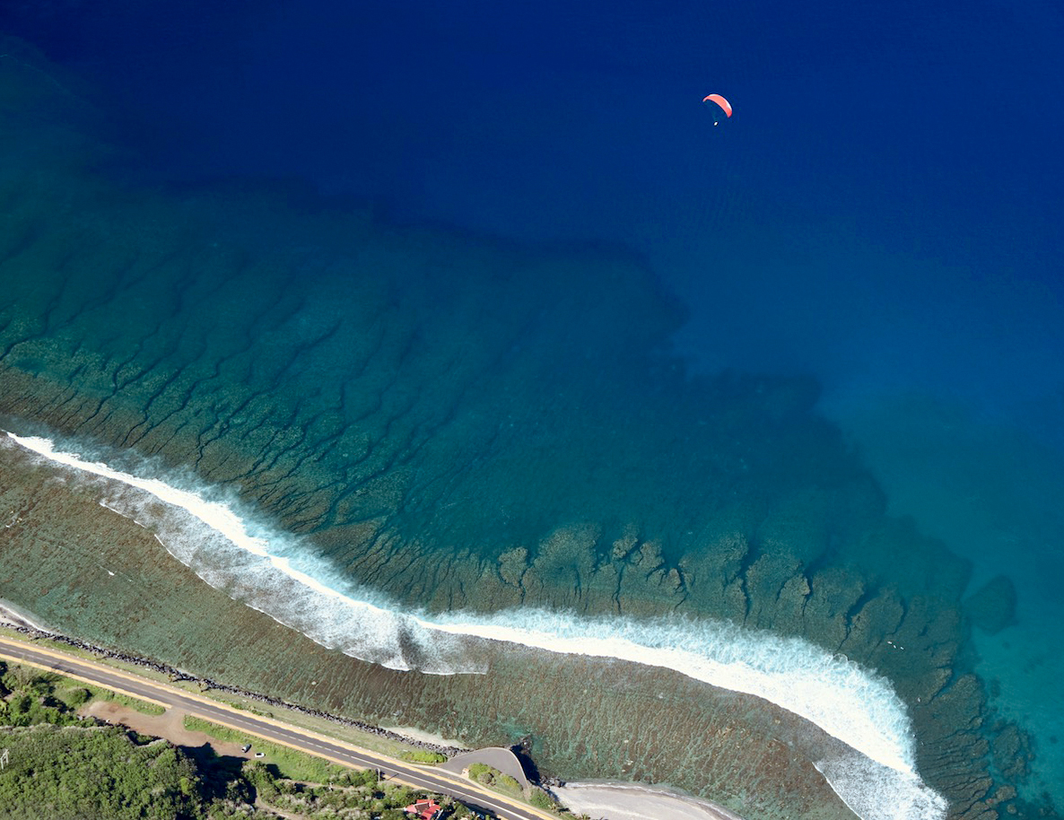 Paraglider on the southern coast
