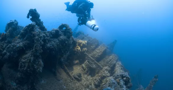 Diver on Le Polynesien