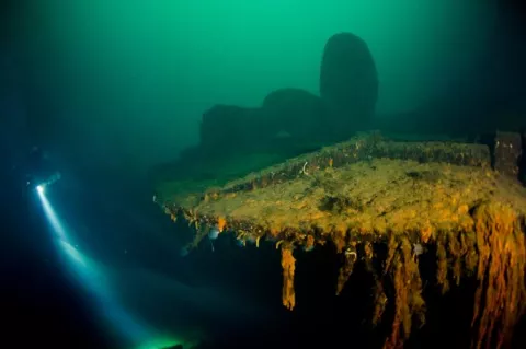 The Oldenberg wreck in Sognefjorden, Norway