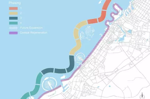 The proposed location of Dubai Reefs. Photo: URB 