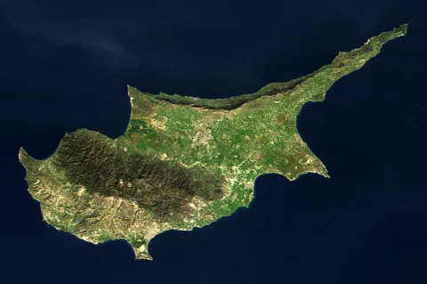 Satelite image of Cyprus
