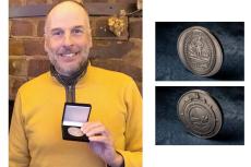 Rick Stanton was presented a Great Britain and Ireland Explorer Chapter Coin by Mark Wood on 21 November 2021
