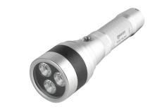 The Mares EOS 20LRZ underwater torch is a rechargeable torch with 2300 lumens of power and 100 minutes of autonomy.