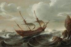 Painting of a pinnace by Cornelis Verbeeck, 1625