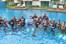 Participants in the adaptive diving initiative on Langkawi Island, Malaysia, in December 2022