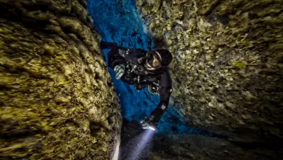 Cave diver. Photo by Audrey Cudel