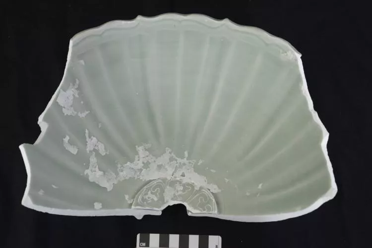 Large piece of Longquan bowl, from Shipwreck 1. Photo credit: ISEAS-Yusof Ishak Institute.