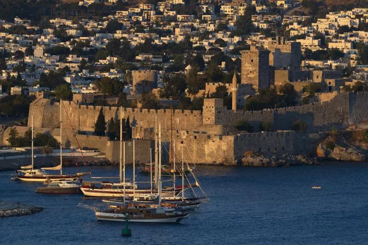 View of the Castle of St Peter in Bodrum, Turkey