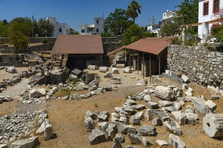 The Mausoleum of Halicarnassus, with remnants dating to 4th century BC