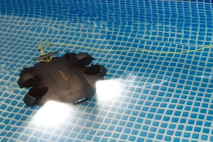 New products, such as this FIFISH remotely operated vehicle, were demonstrated.